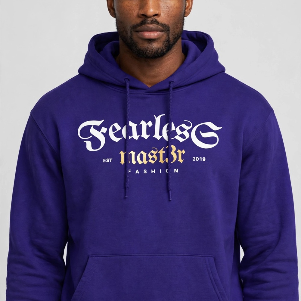 Men's Purple Pullover Hoodie